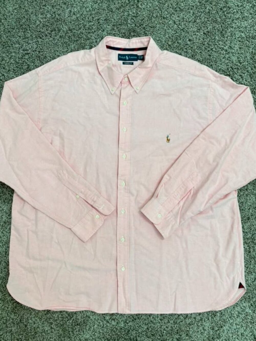 Ralph Lauren Classic Fit Oxford Button Down Shirt Pink 3XB Big